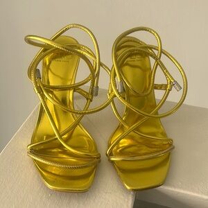 JLO Gladiator Style High Heels With Diamond Tips